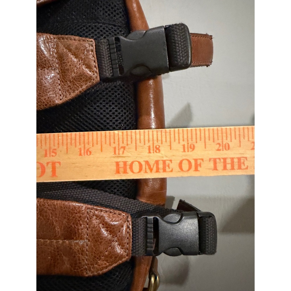 Fossil Buckner Convertible Backpack Briefcase Mens Cognac Leather NWT MBG9520222 - Picture 13 of 16